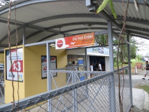 The entrance to the Quepos Airport.